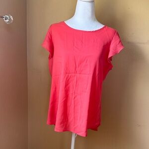 Ann Taylor Vibrant Coral Blouse